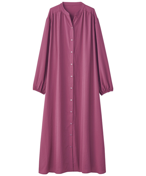 BELLUNA（ベルーナ）の「スタンド衿ロングシャツワンピース（その他アウター・レディース・パープル/ネイビー/カーキ/ターコイズブルー・MEDIUM/LARGE/X-LARGE/XXXX-LARGE/XXX-LARGE/XX-LARGE）」の21枚目の写真