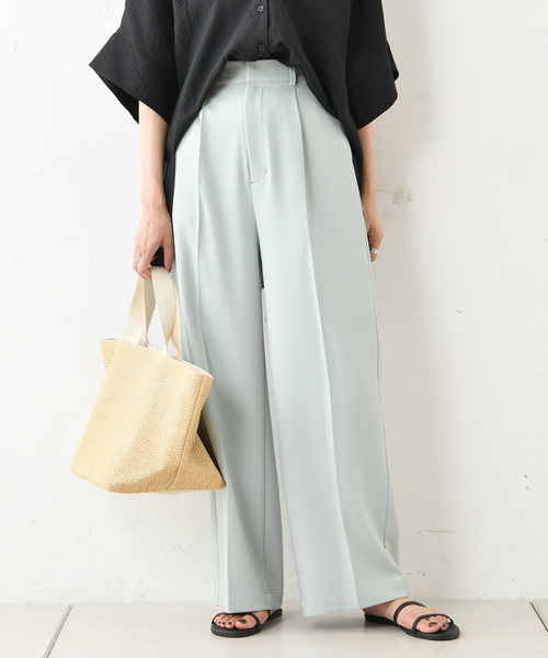 DouDou（ドゥドゥ）の「ウールライクセンプレパンツ（その他パンツ・レディース・オフホワイト/ブラウン/ベージュ/ミント・36/37/38）」の11枚目の写真