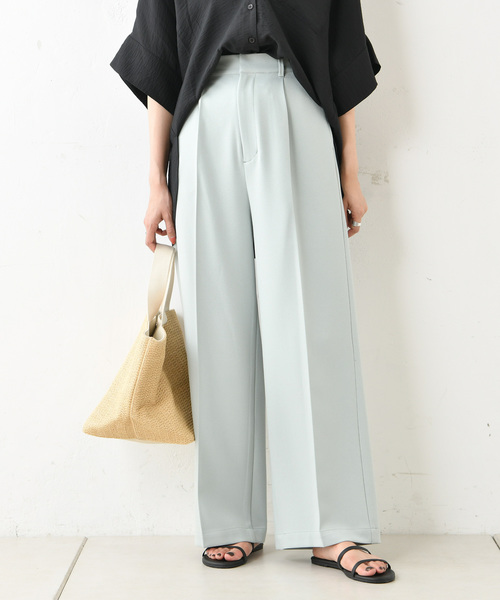 DouDou（ドゥドゥ）の「ウールライクセンプレパンツ（その他パンツ・レディース・オフホワイト/ブラウン/ベージュ/ミント・36/37/38）」の13枚目の写真