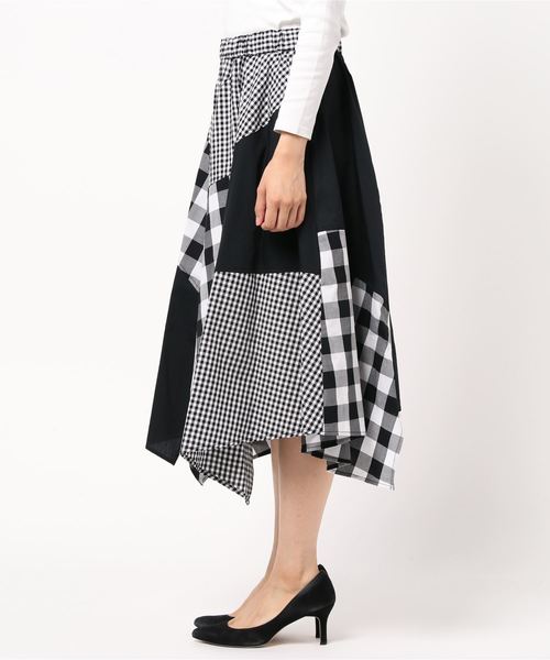 FRAPBOIS（フラボア）の「ギンガムパッチ（スカート・レディース・ブラック/グリーン系その他・1/0）」の9枚目の写真