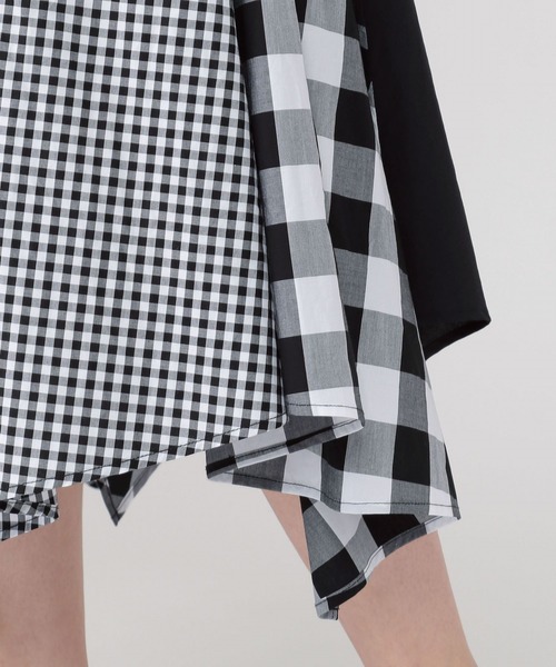 FRAPBOIS（フラボア）の「ギンガムパッチ（スカート・レディース・ブラック/グリーン系その他・1/0）」の5枚目の写真