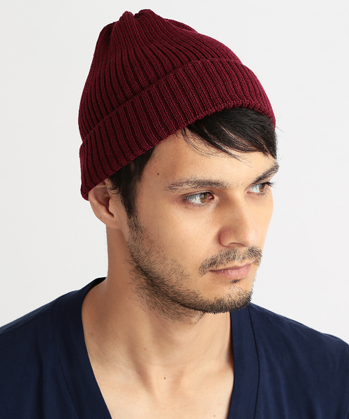 BEAMS（ビームス）の「◎GRILLO / RIB WATCH CAP（ニットキャップ/ビーニー・メンズ・チャコールグレー/ブラック/ブラウン系その他/ワイン/ダークグリーン/ネイビー・ONE SIZE）」の6枚目の写真