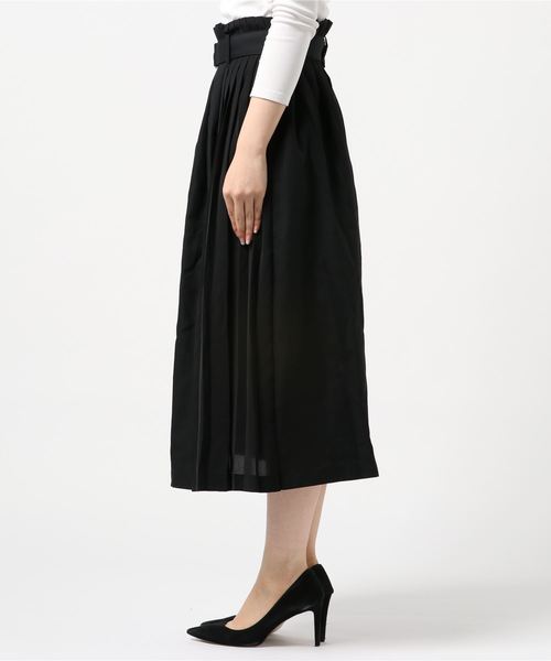 WEGO（ウィゴー）の「WEGO/ベルト付きサイドプリーツスカート（スカート・レディース・ブラック・FREE）」の9枚目の写真