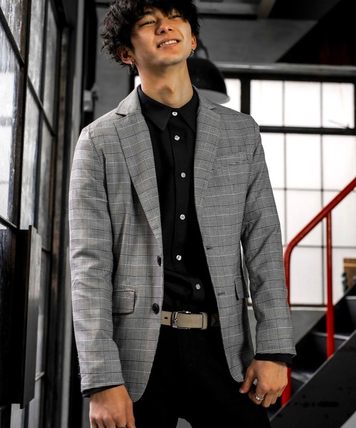 Beno（ビーノ）の「T/R ストレッチ ／ スタイリッシュ コンパクト テーラードジャケット（テーラードジャケット・メンズ・ブラック/グレー/ネイビー/グレー系その他/グレー系その他2・M/L/LL）」の4枚目の写真