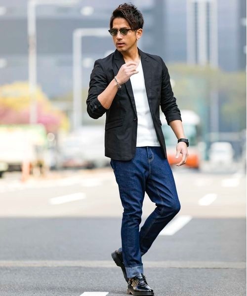 Beno（ビーノ）の「T/R ストレッチ ／ スタイリッシュ コンパクト テーラードジャケット（テーラードジャケット・メンズ・ブラック/グレー/ネイビー/グレー系その他/グレー系その他2・M/L/LL）」の7枚目の写真