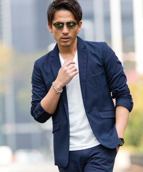 Beno（ビーノ）の「T/R ストレッチ ／ スタイリッシュ コンパクト テーラードジャケット（テーラードジャケット・メンズ・ブラック/グレー/ネイビー/グレー系その他/グレー系その他2・M/L/LL）」の16枚目の写真