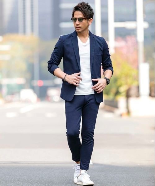 Beno（ビーノ）の「T/R ストレッチ ／ スタイリッシュ コンパクト テーラードジャケット（テーラードジャケット・メンズ・ブラック/グレー/ネイビー/グレー系その他/グレー系その他2・M/L/LL）」の17枚目の写真