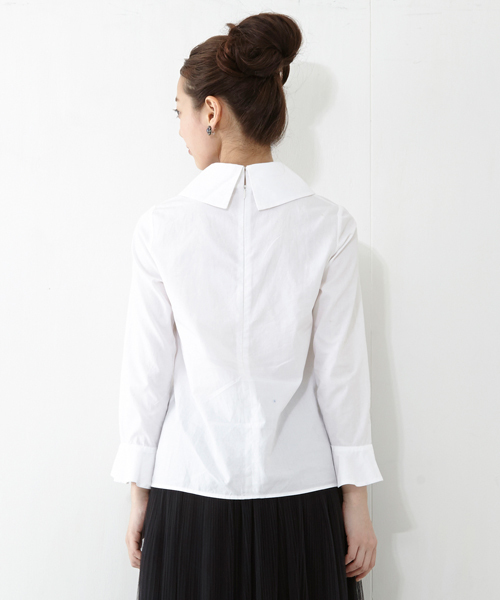 Ray BEAMS（レイビームス）の「Ray BEAMS / スタンドオフカラー シャツ（シャツ/ブラウス・レディース・ホワイト/ベージュ・0/1）」の12枚目の写真