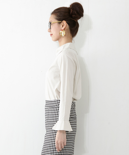 Ray BEAMS（レイビームス）の「Ray BEAMS / スタンドオフカラー シャツ（シャツ/ブラウス・レディース・ホワイト/ベージュ・0/1）」の13枚目の写真