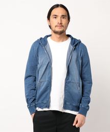 インディゴ裏毛ZIPパーカー