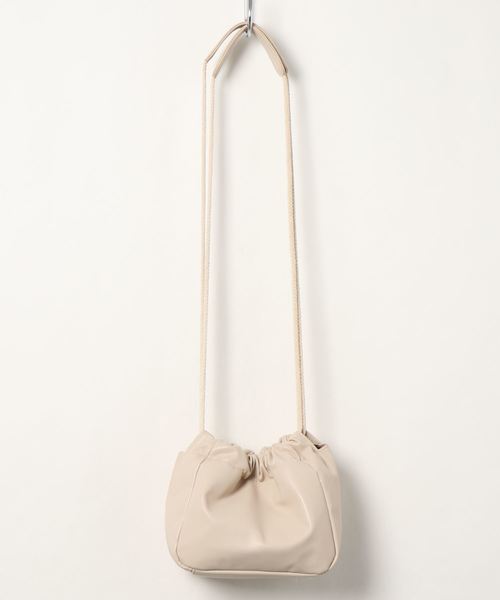 GeeRA（ジーラ）の「巾着ミニショルダーバッグ（ショルダーバッグ・レディース・ベージュ/ブルー/パイソン/ブラック・FREE）」の3枚目の写真