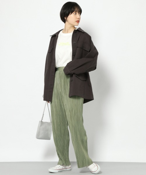 PAGEBOY（ページボーイ）の「ネオンロゴT（Tシャツ/カットソー・レディース・チャコールグレー/ブラック/オフホワイト・FREE）」の11枚目の写真