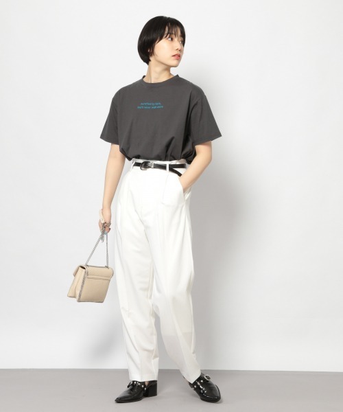 PAGEBOY（ページボーイ）の「ネオンロゴT（Tシャツ/カットソー・レディース・チャコールグレー/ブラック/オフホワイト・FREE）」の7枚目の写真