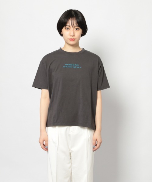 PAGEBOY（ページボーイ）の「ネオンロゴT（Tシャツ/カットソー・レディース・チャコールグレー/ブラック/オフホワイト・FREE）」の14枚目の写真