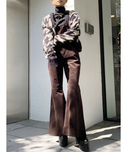 GYDA（ジェイダ）の「houndstooth patternショートニットカーディガン（カーディガン/ボレロ・レディース・ブラック/ベージュ・FREE）」の5枚目の写真