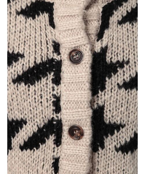 GYDA（ジェイダ）の「houndstooth patternショートニットカーディガン（カーディガン/ボレロ・レディース・ブラック/ベージュ・FREE）」の20枚目の写真