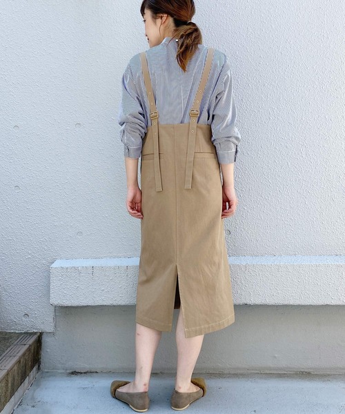 PICCIN(ピッチン)の「パールボタンジャンスカ(ジャンパースカート・レディース・ブラック/ベージュ/モカ/カーキ・M)」の7枚目の写真