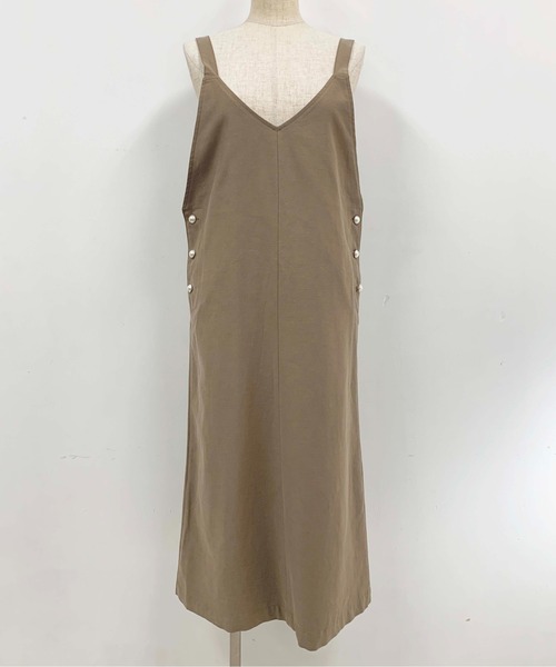 PICCIN(ピッチン)の「パールボタンジャンスカ(ジャンパースカート・レディース・ブラック/ベージュ/モカ/カーキ・M)」の10枚目の写真