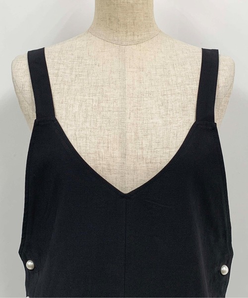 PICCIN(ピッチン)の「パールボタンジャンスカ(ジャンパースカート・レディース・ブラック/ベージュ/モカ/カーキ・M)」の15枚目の写真