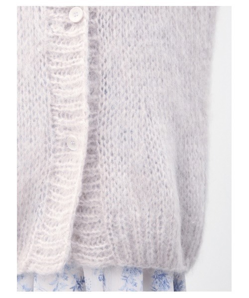 fur fur - FURFUR(ファーファー)ハンドモヘアカーディガン　ライトブルー FURFUR（ファーファー）の「ハンドモヘアカーディガン
