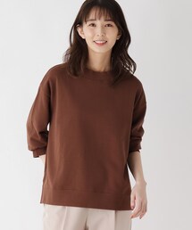 SHOO・LA・RUE | 【M-3L】USAコットン裏毛ボトルネックスリットプルオーバー(スウェット)