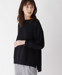 SHOO・LA・RUE | 【M-3L】USAコットン裏毛ボトルネックスリットプルオーバー(スウェット)