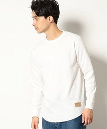 《裏起毛》 ラウンドカット ワッフルTシャツ