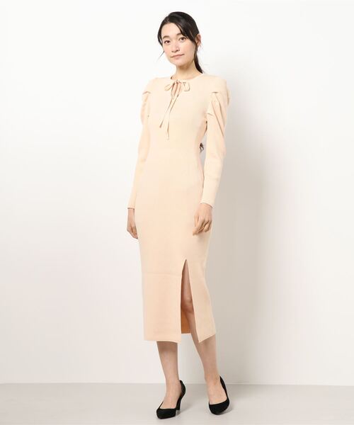 セール ボリュームスリーブリブニットワンピース ワンピース ワンピース Deicy デイシー のファッション