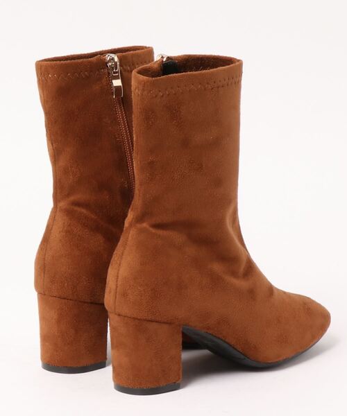 PRIVATE LABEL（プライベートレーベル）の「ミドル丈スエード調ブーツ（ブーツ・レディース・ブラック/ブラウン・S/LL/L/M）」の4枚目の写真