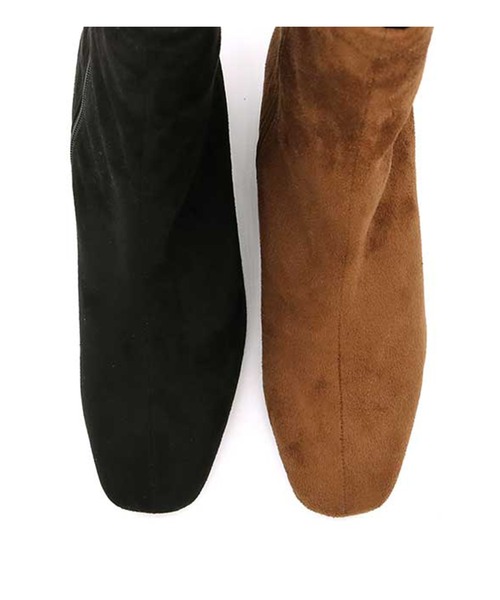 PRIVATE LABEL（プライベートレーベル）の「ミドル丈スエード調ブーツ（ブーツ・レディース・ブラック/ブラウン・S/LL/L/M）」の5枚目の写真