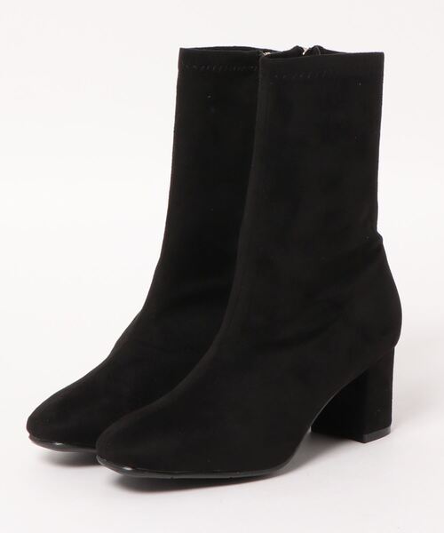 PRIVATE LABEL（プライベートレーベル）の「ミドル丈スエード調ブーツ（ブーツ・レディース・ブラック/ブラウン・S/LL/L/M）」の9枚目の写真