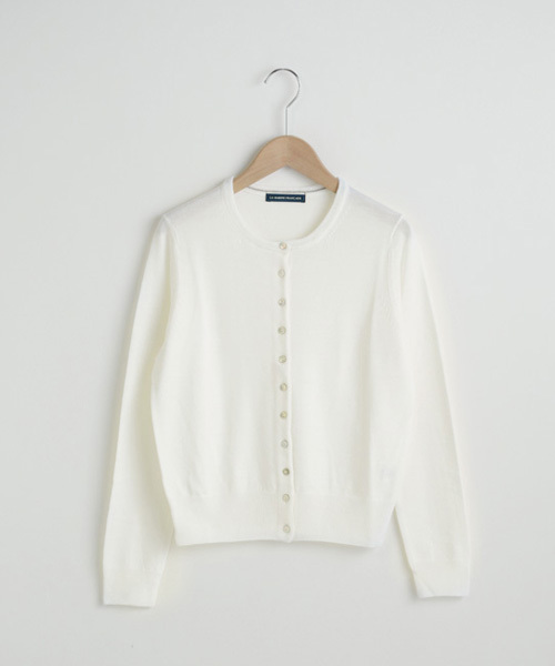 LA MARINE FRANCAISE（マリン フランセーズ）の「14Gサフィエッラ ショートカーディガン（カーディガン/ボレロ・レディース・オフホワイト/ブルー/ブラック/トップグレー/キャメル/グリーン・ONE SIZE）」の2枚目の写真