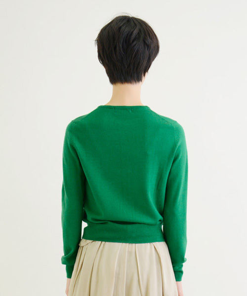 LA MARINE FRANCAISE（マリン フランセーズ）の「14Gサフィエッラ ショートカーディガン（カーディガン/ボレロ・レディース・オフホワイト/ブルー/ブラック/トップグレー/キャメル/グリーン・ONE SIZE）」の9枚目の写真