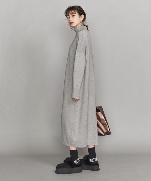 BEAUTY&YOUTH UNITED ARROWS（ビューティーアンドユースユナイテッドアローズ）の「BY コットンカシミヤタートルネックマキシニットワンピース -ウォッシャブル-（ワンピース・レディース・ブラック/ナチュラル/ライトグレー・MEDIUM/SMALL）」の8枚目の写真