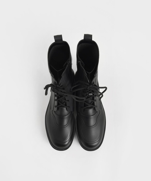 CHARLES & KEITH(チャールズ & キース)の「レースアップ カーフブーツ / Lace-Up Calf Boots(ブーツ・レディース・ブラック/グリーン系その他・22.5cm/23cm/23.5cm/24.5cm/25cm/25.5cm)」の7枚目の写真