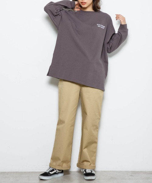 WEGO（ウィゴー）の「WEGO/グラフィックアソートロンT（Tシャツ/カットソー・レディース・ブラック/ブルー/アイボリー/ホワイト系その他/グリーン系その他/ブルー系その他/ダークグリーン/サックスブルー/ホワイト/スミクロ・FREE）」の17枚目の写真