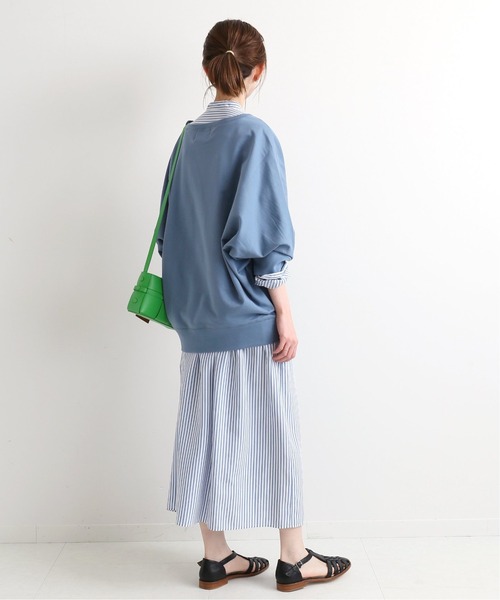 IENA（イエナ）の「【TRADITIONAL WEATHERWEAR】 別注 ミニ裏毛ドルマンプルオーバー◆（Tシャツ/カットソー・レディース・グレー系その他2/グレー/グレー系その他/ブルー系その他/グリーン系その他・FREE）」の8枚目の写真