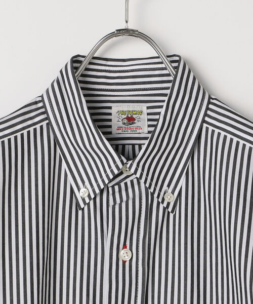 FREDY MAC（フレディーマック）の「【FREDYMAC SUNDAY TOOLS WEAR 】ビッグシルエット ボタンダウン ルーズシャツ UNISEX（シャツ/ブラウス・メンズ・オフホワイト/ピンク/ブラック×グレー/グリーン系その他/ブルー系その他・M/L）」の7枚目の写真