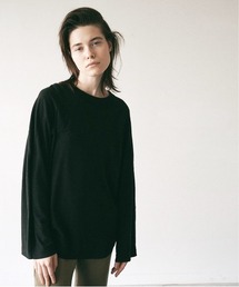 unfil アンフィル / raw silk plain-jersey long sleeve Tee ローシルクプレーンジャージー 長袖カットソー / WOFL-UW104
