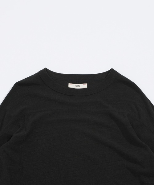 UNFIL(アンフィル)の「unfil アンフィル / raw silk plain-jersey long sleeve Tee ローシルクプレーンジャージー 長袖カットソー / WOFL-UW104(Tシャツ/カットソー・レディース・ブラック/ナチュラル・1)」の7枚目の写真