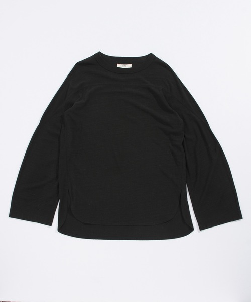 UNFIL(アンフィル)の「unfil アンフィル / raw silk plain-jersey long sleeve Tee ローシルクプレーンジャージー 長袖カットソー / WOFL-UW104(Tシャツ/カットソー・レディース・ブラック/ナチュラル・1)」の6枚目の写真