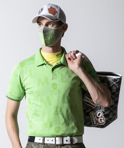 MARK & LONA グリーンポロ MARK&LONA M ポロシャツ グレー/グリーン M