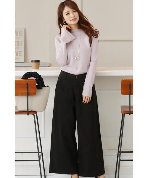 ElegChic(エレグシック)の「ツイルワイドベイカーパンツ(チノパンツ・レディース・カーキ/ベージュ/ブラック/オフホワイト・XL/XXL/M/L/4L)」の5枚目の写真