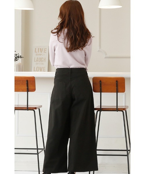 ElegChic(エレグシック)の「ツイルワイドベイカーパンツ(チノパンツ・レディース・カーキ/ベージュ/ブラック/オフホワイト・XL/XXL/M/L/4L)」の7枚目の写真