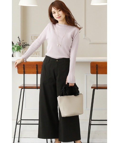 ElegChic(エレグシック)の「ツイルワイドベイカーパンツ(チノパンツ・レディース・カーキ/ベージュ/ブラック/オフホワイト・XL/XXL/M/L/4L)」の9枚目の写真