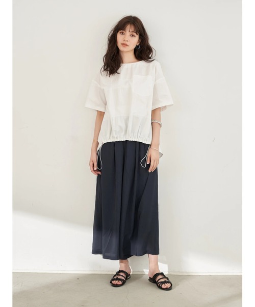 Editt by YECCA VECCA(エディットバイイェッカヴェッカ)の「ジャガードコットンブラウス *(シャツ/ブラウス・レディース・ホワイト/グレー/ベージュ・FREE)」の8枚目の写真