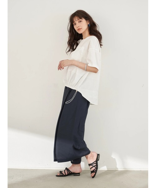 Editt by YECCA VECCA(エディットバイイェッカヴェッカ)の「ジャガードコットンブラウス *(シャツ/ブラウス・レディース・ホワイト/グレー/ベージュ・FREE)」の10枚目の写真