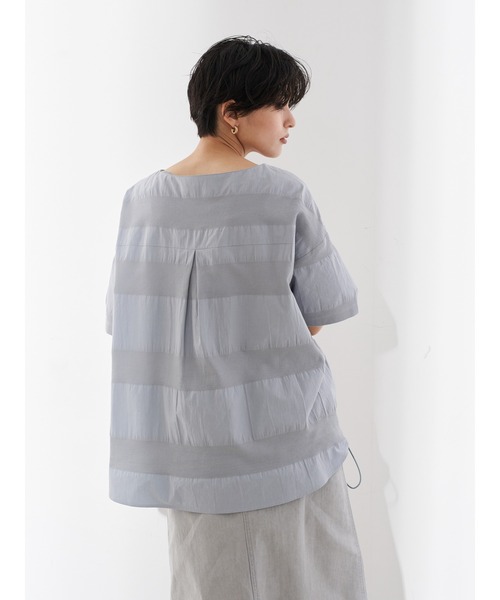 Editt by YECCA VECCA(エディットバイイェッカヴェッカ)の「ジャガードコットンブラウス *(シャツ/ブラウス・レディース・ホワイト/グレー/ベージュ・FREE)」の14枚目の写真