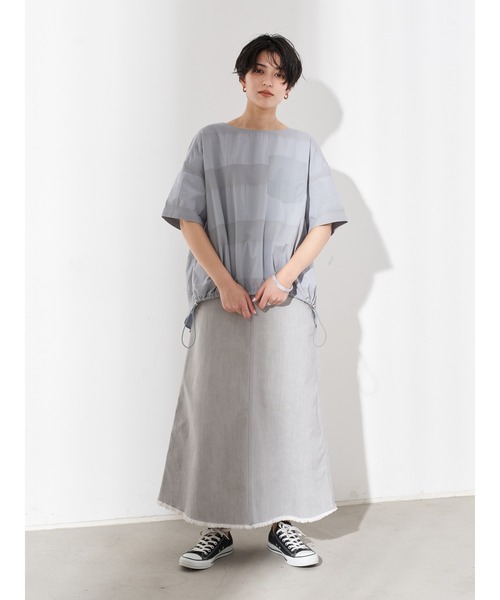 Editt by YECCA VECCA(エディットバイイェッカヴェッカ)の「ジャガードコットンブラウス *(シャツ/ブラウス・レディース・ホワイト/グレー/ベージュ・FREE)」の15枚目の写真