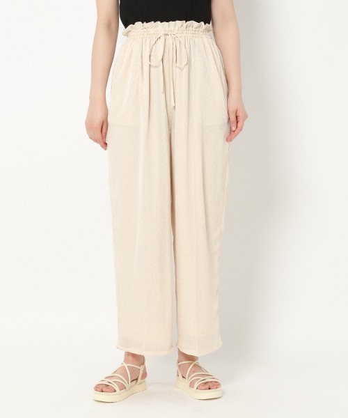 mysty woman（ミスティウーマン）の「サテンジャガードイージーパンツ 943350（その他パンツ・レディース・アイボリー/ブラック/グレー・FREE）」の12枚目の写真